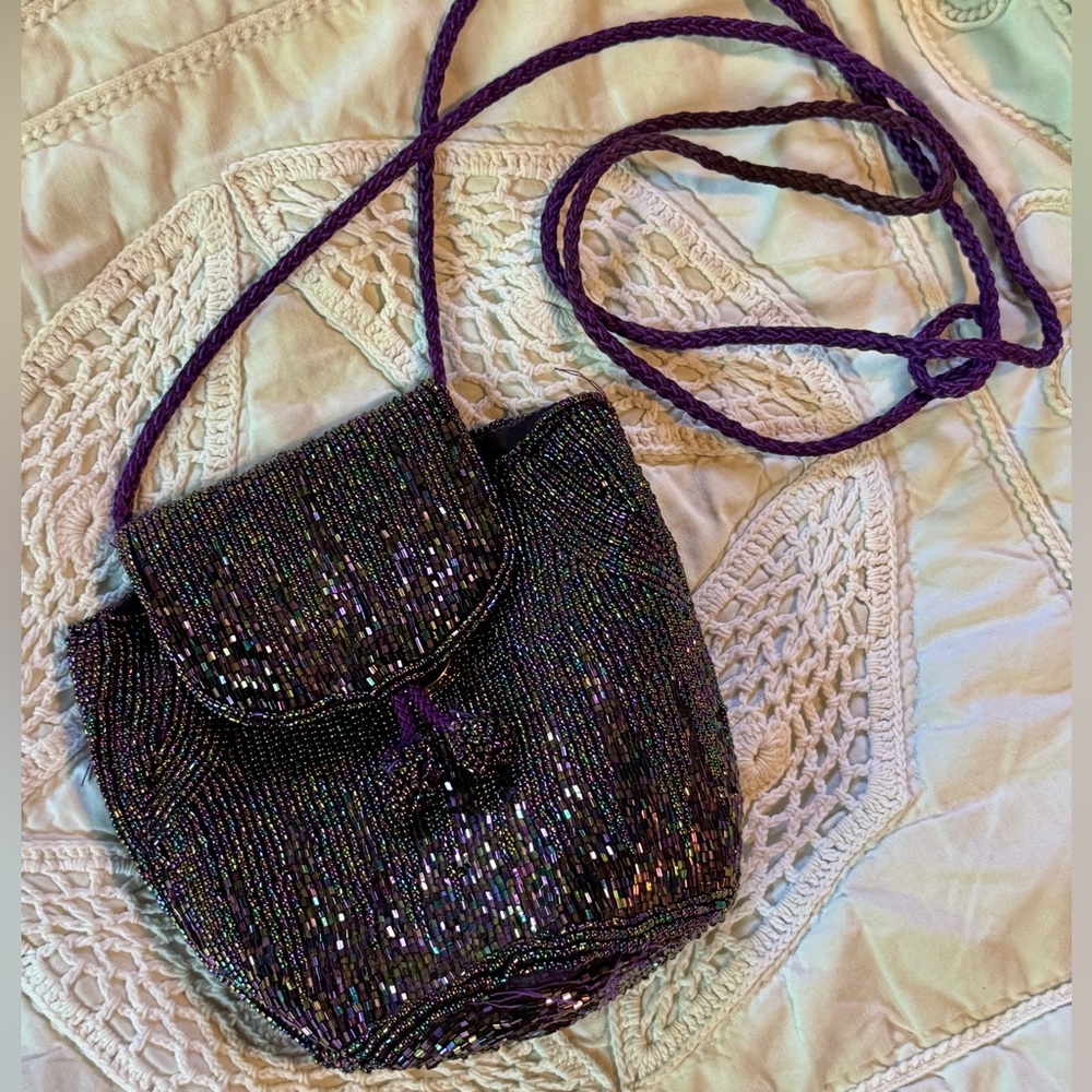 Vintage Beaded Pouch Purse